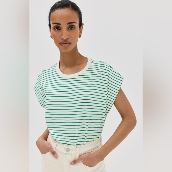 Pistola TRINA MUSCLE TEE - VERT STRIPE - green - small - Picture 2 of 9